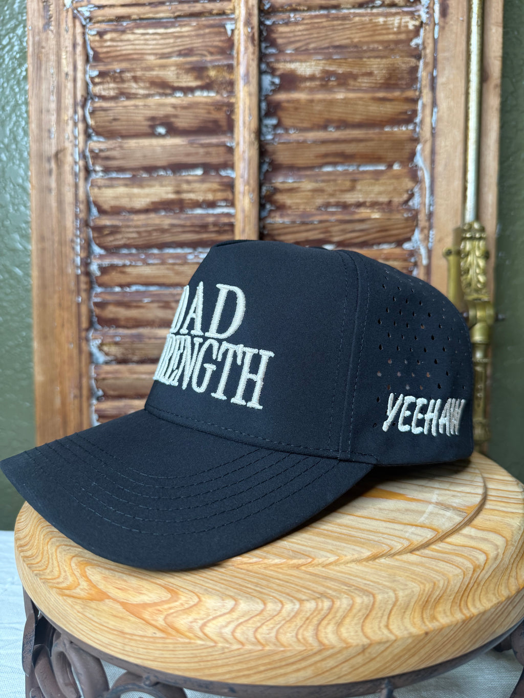 Dad Strength Hydro Hat In Black and Beige