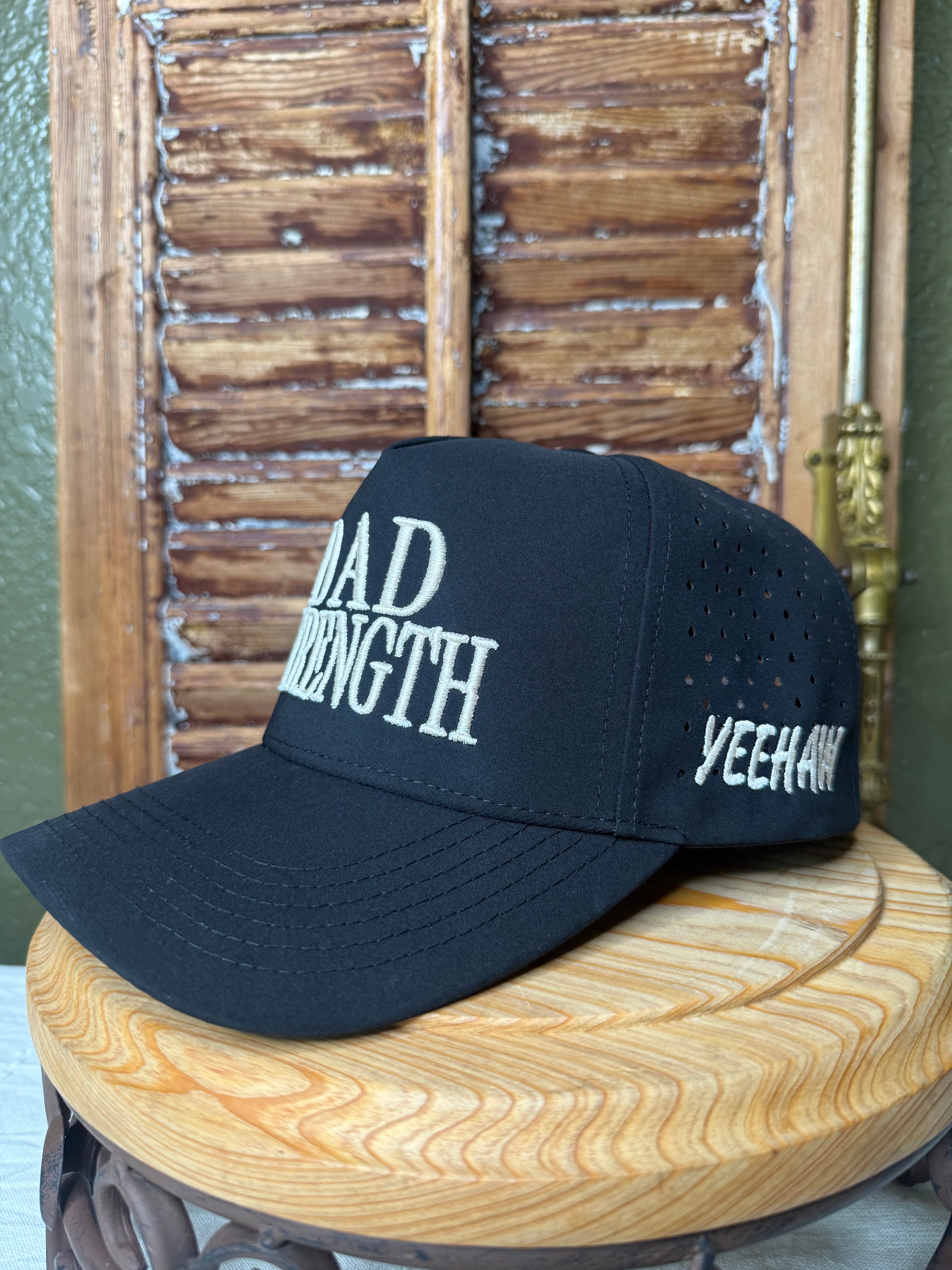 Dad Strength Hydro Hat In Black and Beige