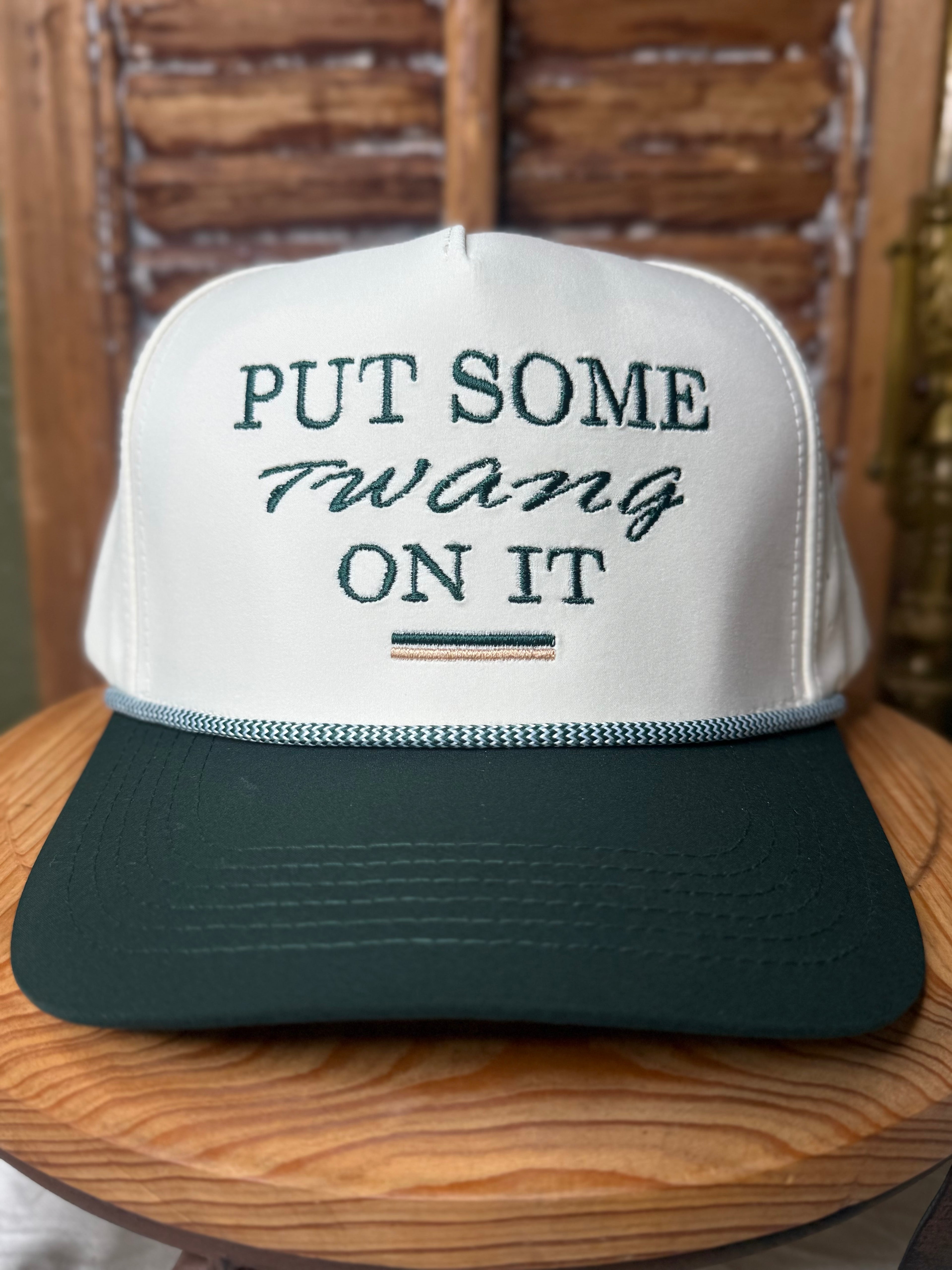 Put Some Twang On It Hydro Hat Dark Green & Gold