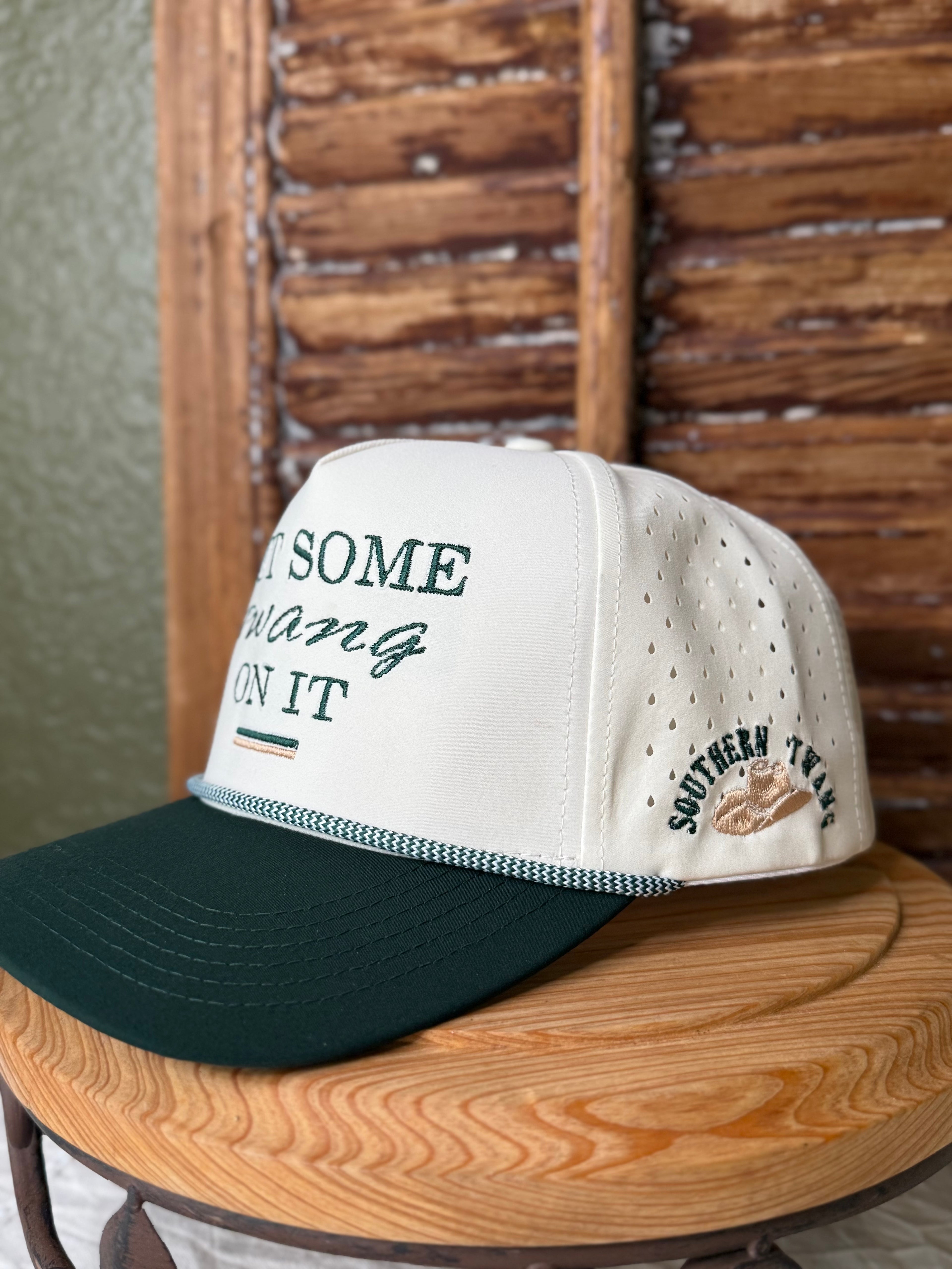 Put Some Twang On It Hydro Hat Dark Green & Gold