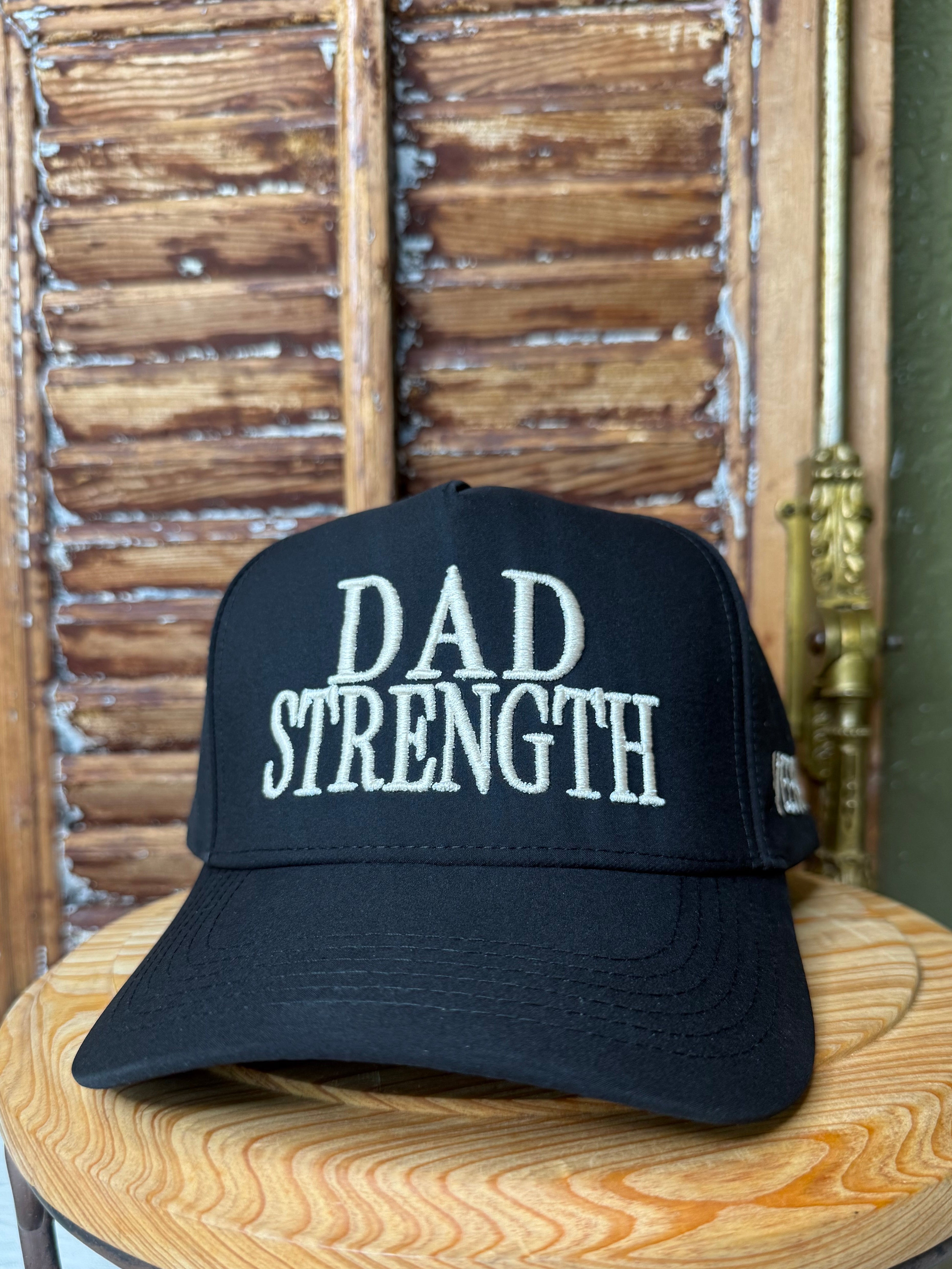 Dad Strength Hydro Hat In Black and Beige