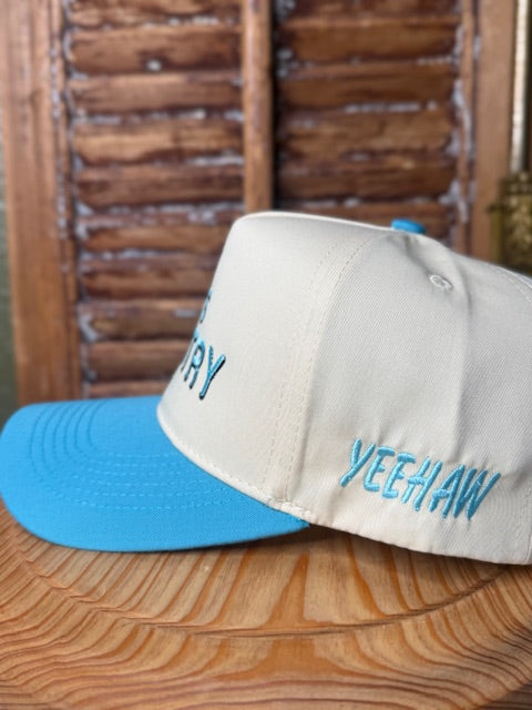 90's Country Beige and Sky Blue
