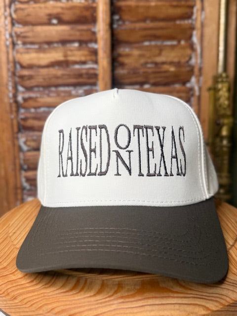 Raised On Texas Hydro Hat Tan & Dark Brown