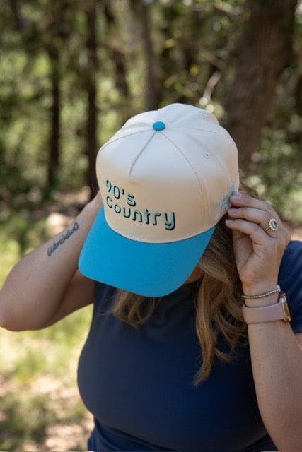 90's Country Beige and Sky Blue