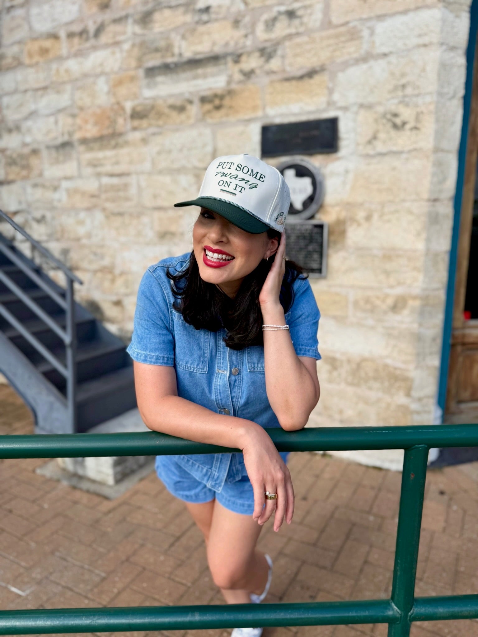 Put Some Twang On It Hydro Hat Dark Green & Gold